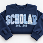Personalized University Name Appliqué Sweatshirt - Custom Established Year College Crewneck