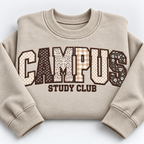Custom College Appliqué Sweatshirt - Personalized University Name & Club Crewneck