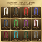 Custom Printed Graduation Stole Class of 2026 - Personalized Graduation Sash with Name & Logo - College High School Graduate Gift