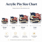 America 250th Anniversary Acrylic Pin, Patriotic Eagle Flag Brooch, 1776 2026 USA Commemorative Pin, American Eagle & Statue of Liberty Pin