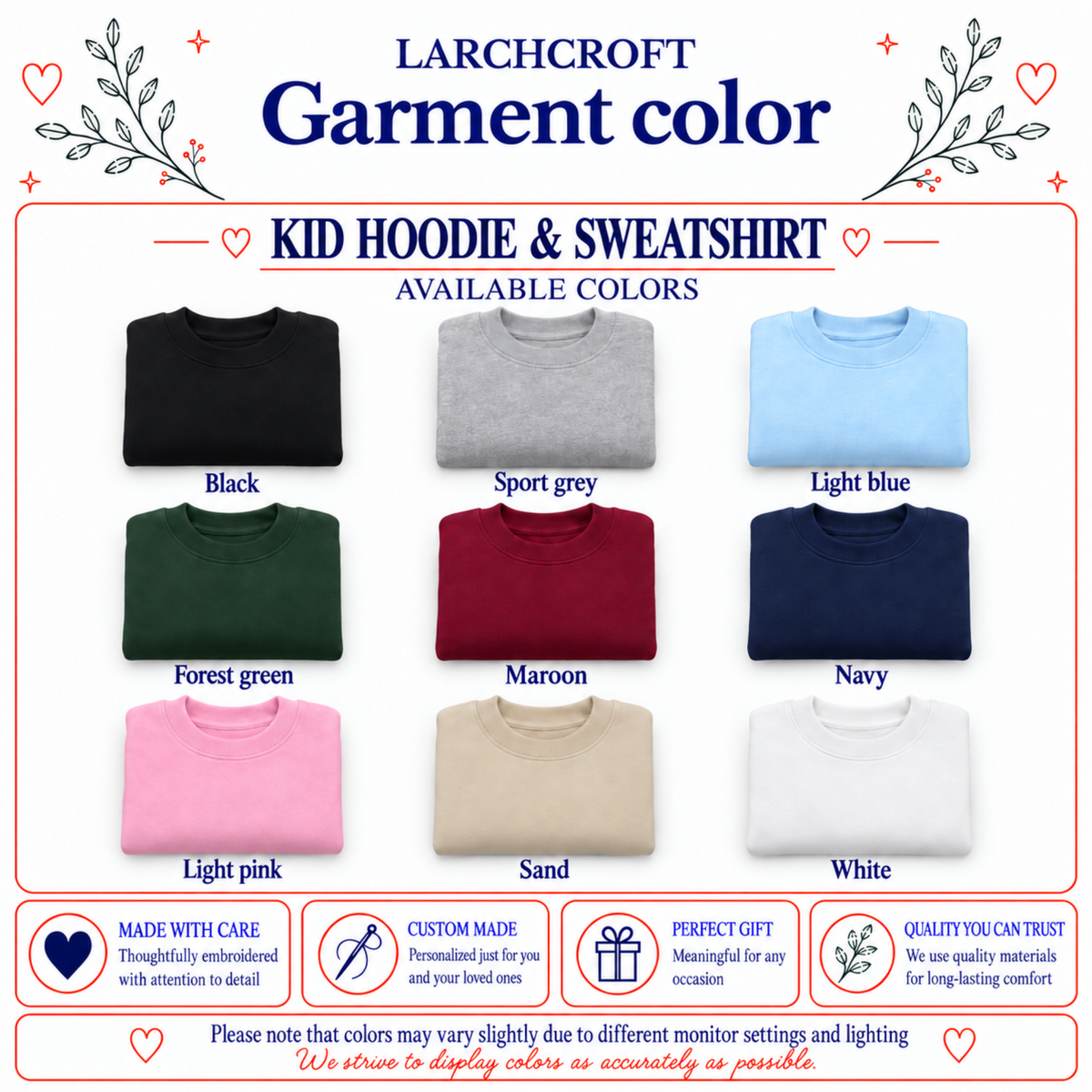 Girls Elementary School Sweatshirt - Colorful Scholar Applique Youth Crewneck