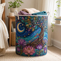 Tree of Life Quilted Laundry Basket