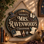 Magical Teacher Door Sign, Personalized Classroom Sign, Witchy Classroom Sign, Custom Teacher Sign, Back to School Gift, Wizard Classroom
