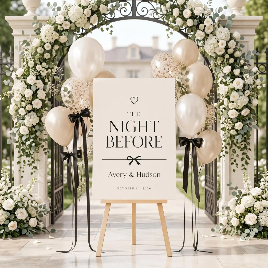 The Night Before Wedding Welcome Sign Rehearsal Dinner Welcome Sign Customizable Welcome to the Night Before Poster Printed