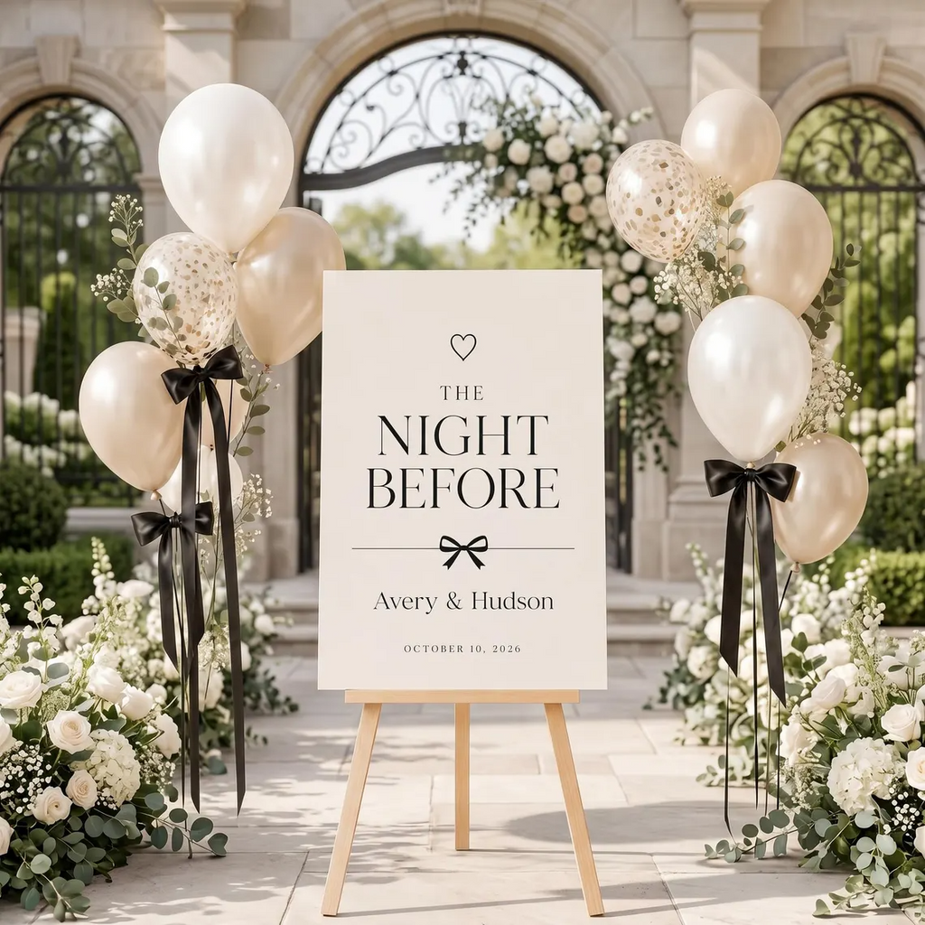 The Night Before Wedding Welcome Sign Rehearsal Dinner Welcome Sign Customizable Welcome to the Night Before Poster Printed