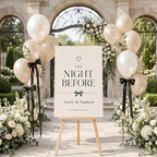 The Night Before Wedding Welcome Sign Rehearsal Dinner Welcome Sign Customizable Welcome to the Night Before Poster Printed
