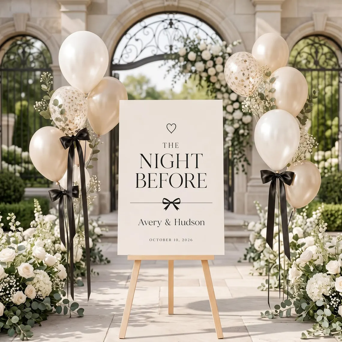 The Night Before Wedding Welcome Sign Rehearsal Dinner Welcome Sign Customizable Welcome to the Night Before Poster Printed