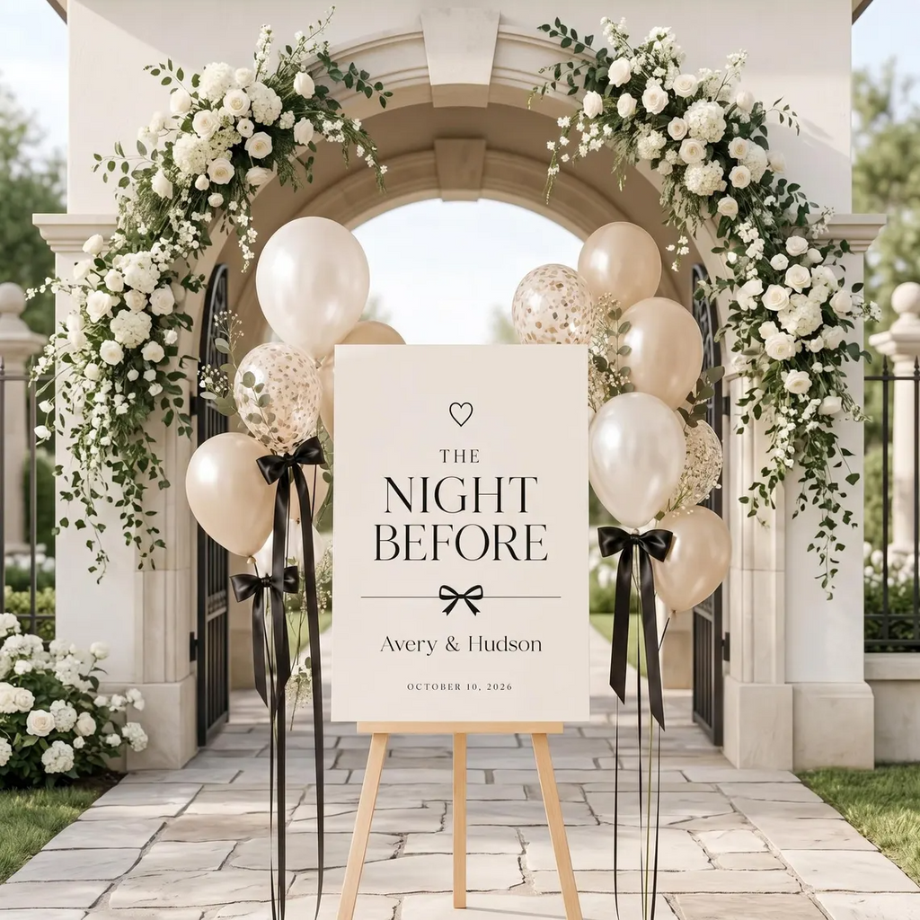 The Night Before Wedding Welcome Sign Rehearsal Dinner Welcome Sign Customizable Welcome to the Night Before Poster Printed