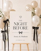 The Night Before Wedding Welcome Sign Rehearsal Dinner Welcome Sign Customizable Welcome to the Night Before Poster Printed