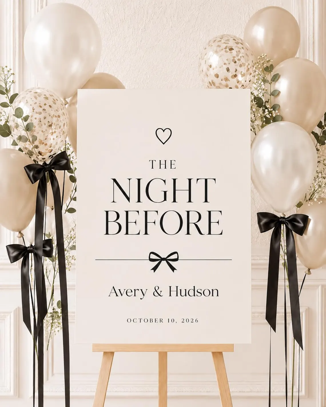 The Night Before Wedding Welcome Sign Rehearsal Dinner Welcome Sign Customizable Welcome to the Night Before Poster Printed