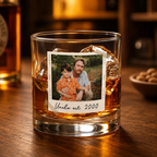 Custom Photo Whiskey & Beer Pint Glass, Personalized Portrait Gift for Dad, Grandpa New Dad,Unique Gift for Him,Portrait Photo Grandpa Glass