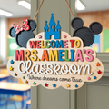 Custom Disney Teacher Welcome 3D Door Sign, Disney Class Wall Decor, Disney Teacher Gift, Teacher Appreciation, Where The Dream Come True