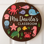 Teacher Gifts, Teacher Door Sign, Ocean Sea Themed Door Sign, Classroom Door Hanger, Back To School, Classroom Welcome Sign, Classroom Decor