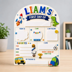 Personalized First Day of School Sign, Custom Acrylic Back to School Board, Reusable First Last Day Name Plaque, Preschool Photo Prop