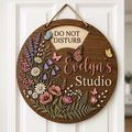 Personalized Rotating Work in Progress Wooden Sign, Office Status Spinner Sign, Custom Wooden Office Gift for Her, Office Privacy Gift