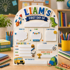 Personalized First Day of School Sign, Custom Acrylic Back to School Board, Reusable First Last Day Name Plaque, Preschool Photo Prop