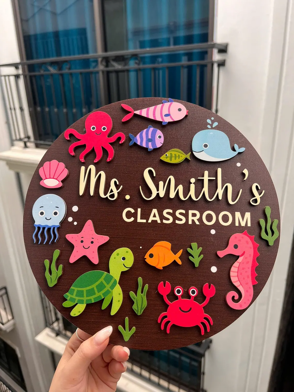 Teacher Gifts, Teacher Door Sign, Ocean Sea Themed Door Sign, Classroom Door Hanger, Back To School, Classroom Welcome Sign, Classroom Decor