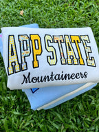 Floral Varsity Applique Sweatshirt - Custom College Name