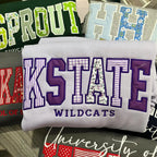 Custom School Name Sweatshirt - Varsity Applique Crewneck