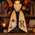 Personalized Halloween Wreath Sash - Embroidered Witch Ghost Pumpkin Decor
