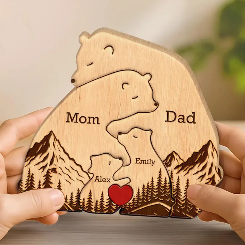 Personalized Bear Family Puzzle for Father's Day gifting