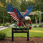 Personalized Eagle Garden Stake for garden displays