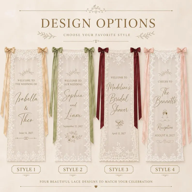 Personalized Wedding Welcome Sign display detail