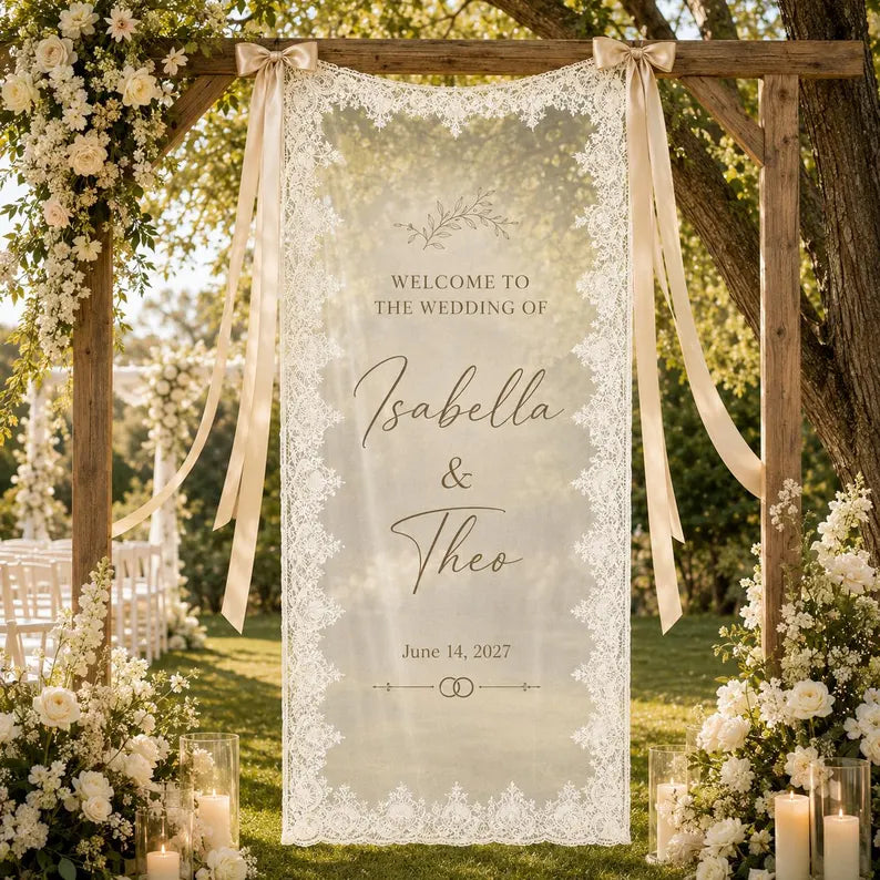 Personalized Wedding Welcome Sign for wedding ceremonies