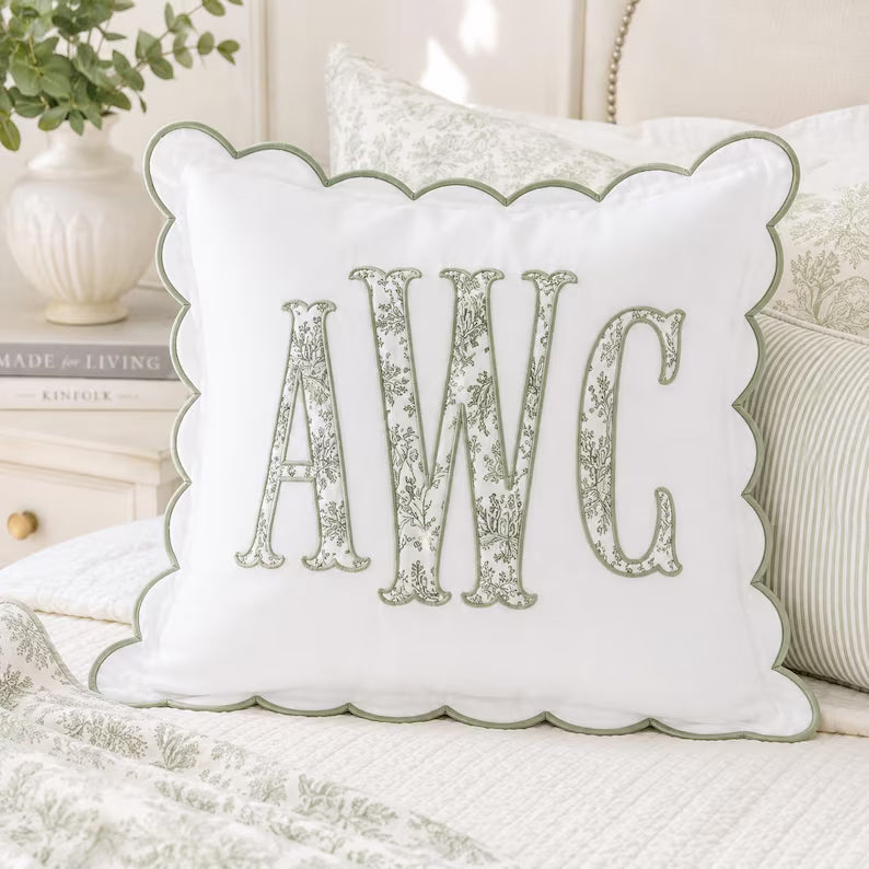 Personalized Monogram Pillow Cover for nursery decor