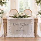 Personalized Wedding Table Runner detail