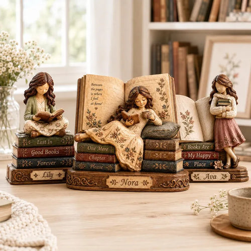 Custom Book Lover Wooden Block