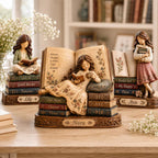 Custom Book Lover Wooden Block for reader gifts