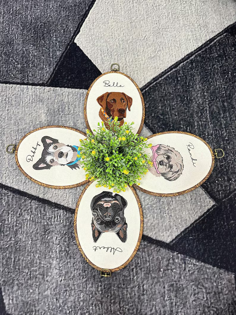 Personalized Baby Name Embroidery Hoop design detail
