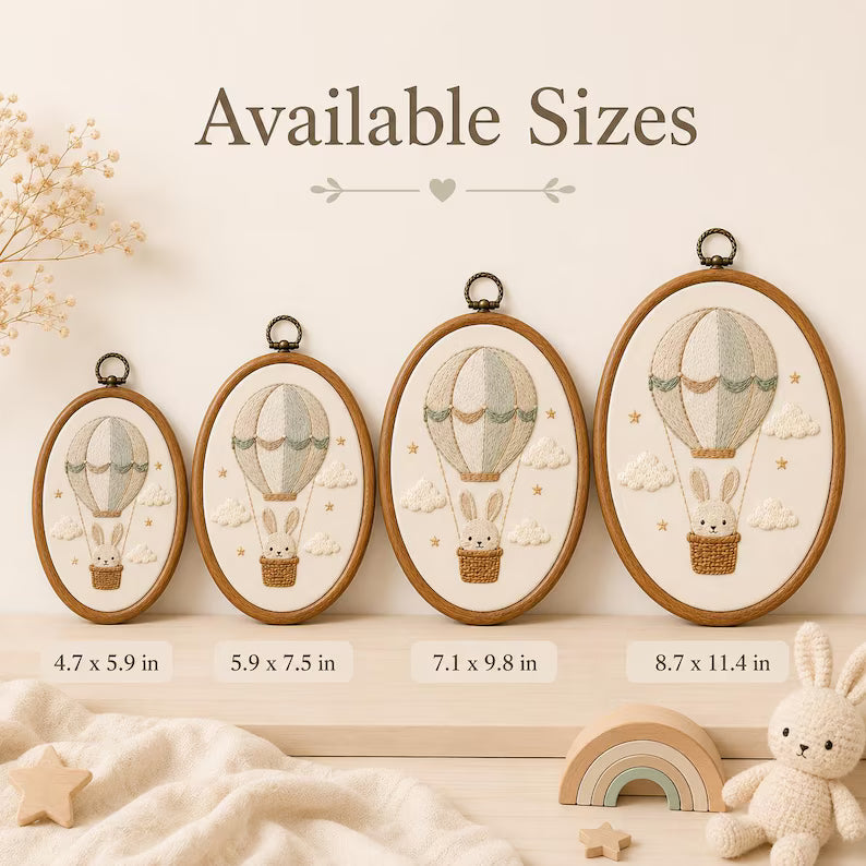 Personalized Birth Stats Embroidery Hoop display detail
