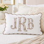 Personalized Monogram Pillow Cover design detail