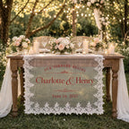Personalized Wedding Table Runner display detail