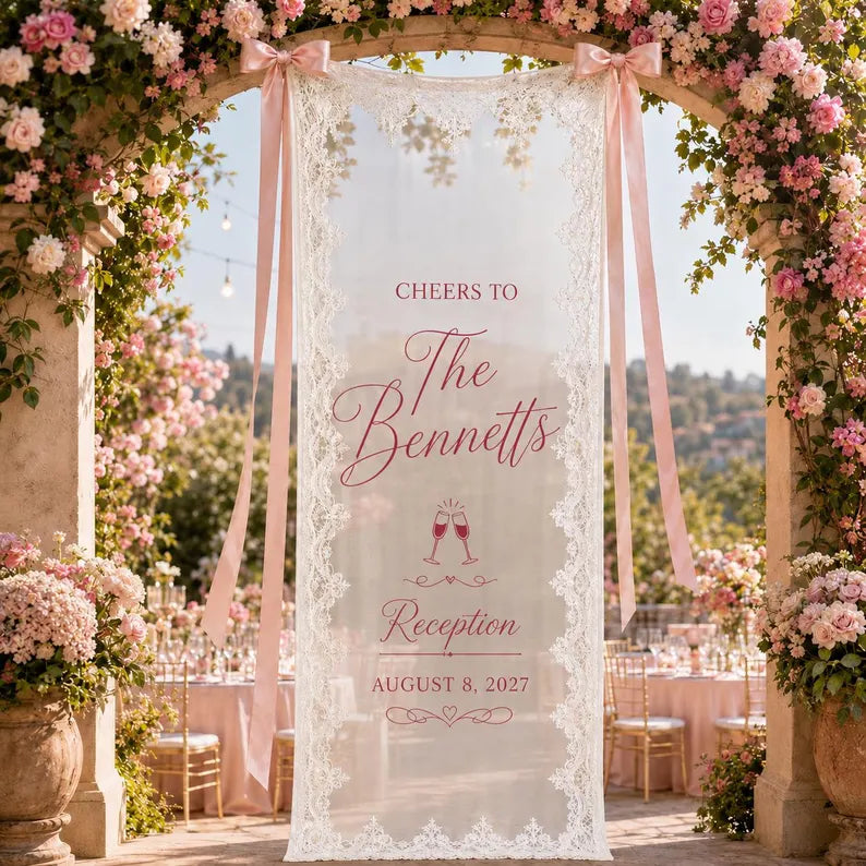 Personalized Wedding Welcome Sign detail