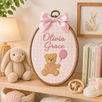 Personalized Baby Name Embroidery Hoop for nursery wall decor