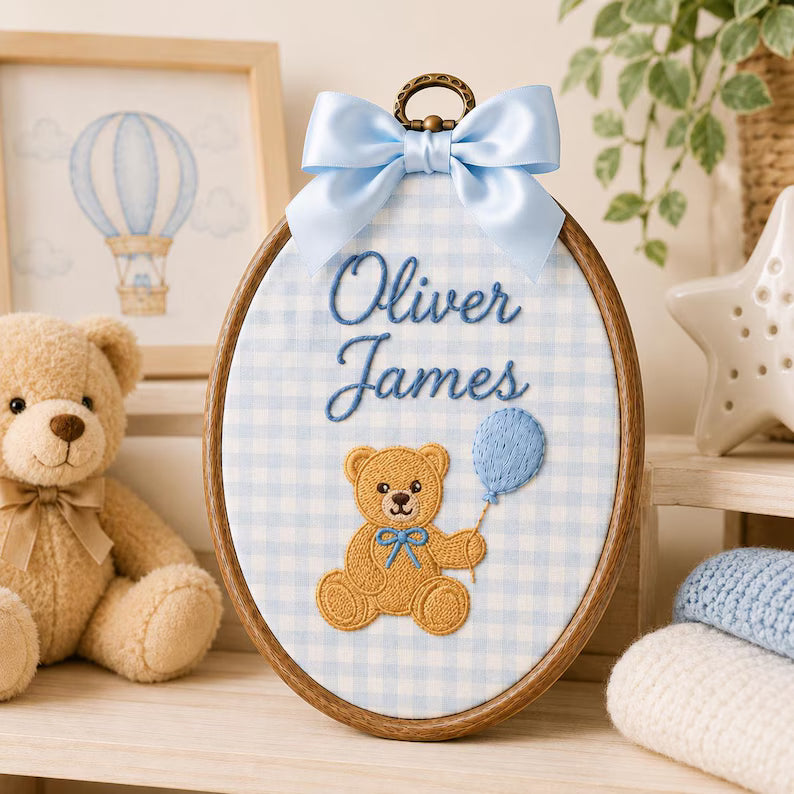 Personalized Baby Name Embroidery Hoop