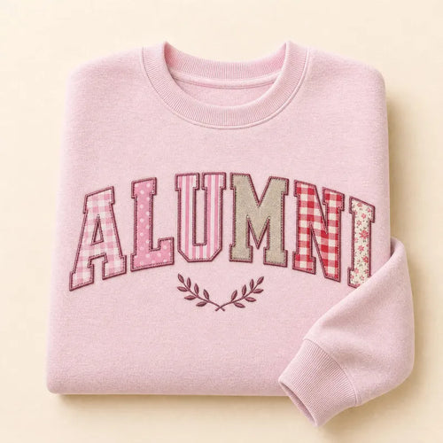 Custom Word Applique Sweatshirt detail