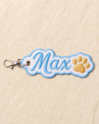 Personalized Embroidered Name Keychain - Custom Backpack Bag Tag