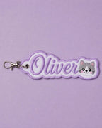 Personalized Embroidered Name Keychain - Custom Backpack Bag Tag