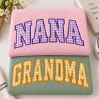 Custom Family Name Sweatshirt - Gingham Applique Crewneck