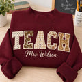 Personalized Teacher Sweatshirt - TEACH Applique Name Crewneck