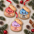 Personalized Bao Bun Christmas Ornament - Custom Name Kawaii Steamer Basket Keepsake