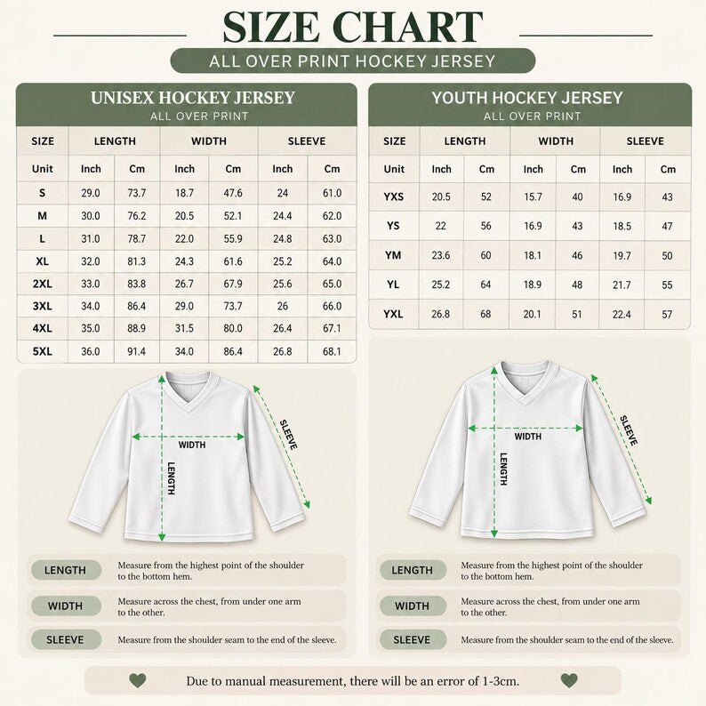 Custom Youth Hockey Jersey - Personalized Name & Number Kids Team Shirt