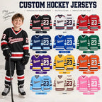 Custom Long Sleeve Hockey Jersey - Personalized Name & Number Team Shirt