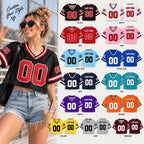Custom Cropped Football Jersey - Personalized Name & Number Women's Game Day Top