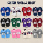 Custom Football Jersey - Personalized Name & Number Team Shirt
