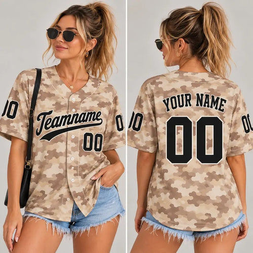 Custom Camo Football Jersey - Personalized Team Name & Number